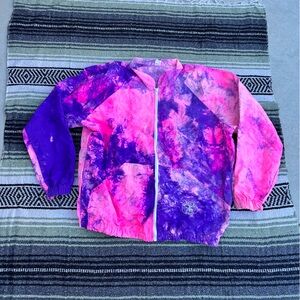 Retro Banana Bay - Hawaii Pink / Purple Tie-Dye Windbreaker Jacket